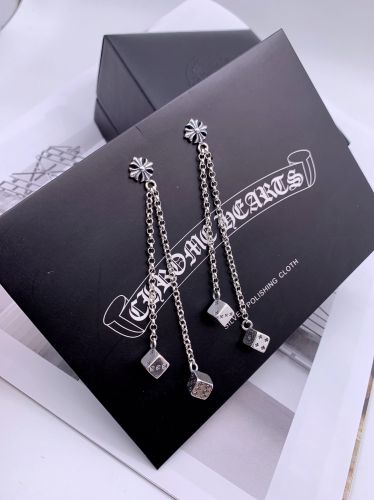 ダイスモチーフ シルバー チェーンピアス クロムハーツ イヤリング 偽物