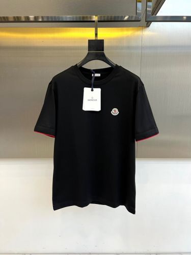 シンプル モンクレール Tシャツ 偽物 半袖Tシャツ クルーネック ブラック