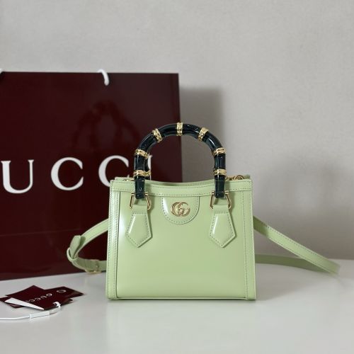 GUCCI ダイアナ スモール トートバッグ グッチ スーパーコピー 832936 ライトグリーン