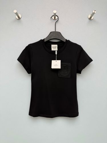 エンブローデッド ポケット 半袖Tシャツ エルメス Tシャツ コピー ブラック