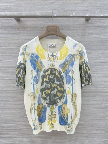 エレガント ウール エルメス ニット コピー 半袖 ニットトップス