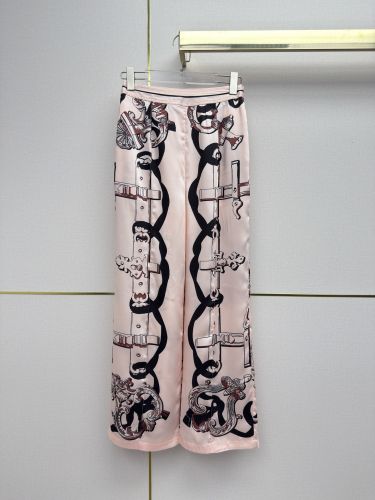 エルメス パンツ コピー クラシック プリント シルク ワイドパンツ