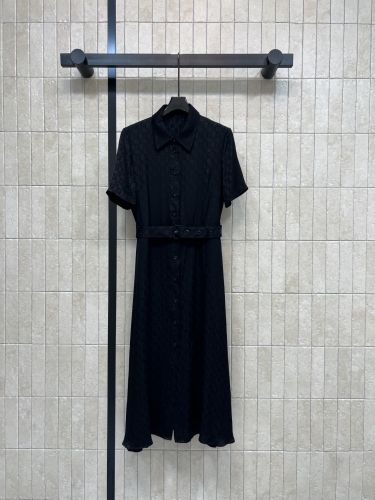 FFジャガード 半袖 シャツワンピース フェンディ ワンピース 偽物 ブラック
