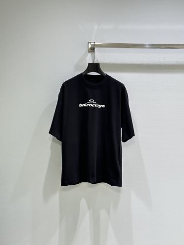 定番 ロゴ コットン 半袖Tシャツ バレンシアガ Tシャツ コピー ブラック