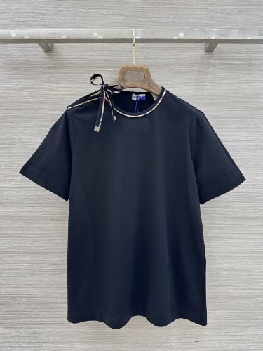 タイスリーブ コットンTシャツ バーバリー Tシャツ コピー ブラック