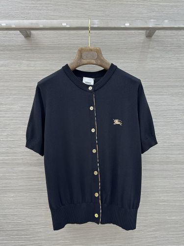 馬上の騎士 ウール 半袖 カーディガン バーバリー ニット コピー ブラック