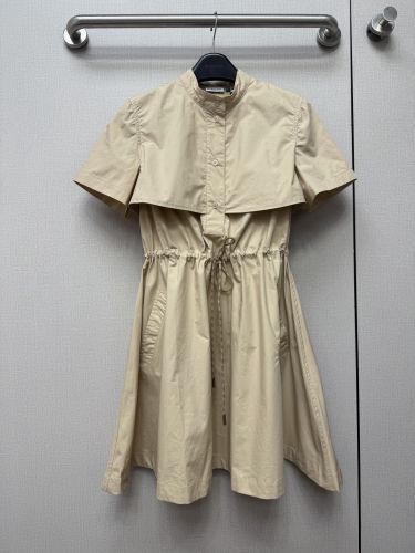 コットン ショートスリーブドレス バーバリー ワンピース コピー ベージュ