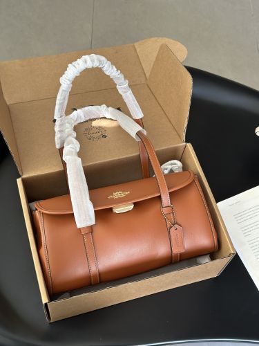洗練された レザー ショルダーバッグ コーチ バッグ コピー ブラウン