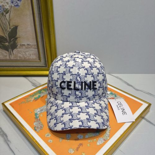 トリオンフ総柄 ロゴ刺繍 セリーヌ キャップ 偽物 ベースボールキャッ
