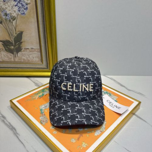 ロゴ刺繍 セリーヌ キャップ 偽物 トリオンフ総柄 ベースボールキャップ