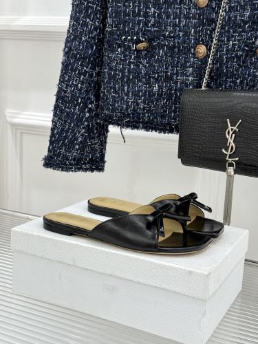 洗練された Dior Bow スライド クリスチャン・ディオール サンダル コピー ブラック