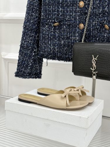洗練された Dior Bow スライド クリスチャン・ディオール サンダル コピー ベージュ