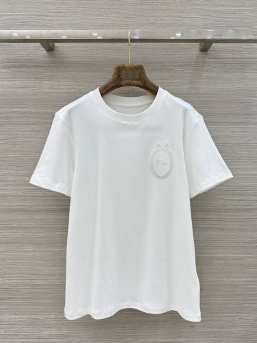 Dior Médaillon エンブロイダリー 半袖Tシャツ クリスチャン・ディオール Tシャツ コピー ホワイト