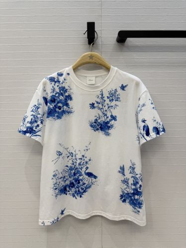 Dioriviera コットン 半袖Tシャツ クリスチャン・ディオール Tシャツ コピー