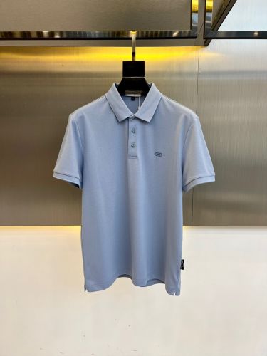 シンプル コットンピケ 半袖 ポロシャツ サルヴァトーレ・フェラガモ Tシャツ 偽物 ライトブルー