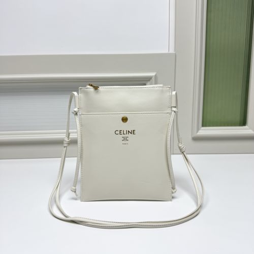 シンプル 上品 フラットショルダーバッグ セリーヌ バッグ コピー ホワイト