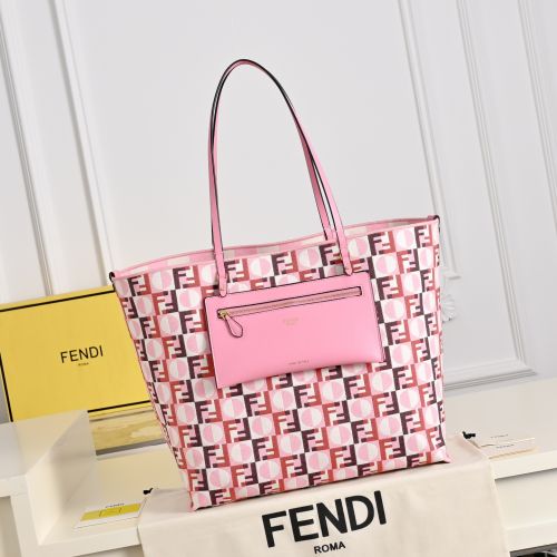 ロール ラージ リバーシブル トートバッグ フェンディ バッグ コピー ピンク