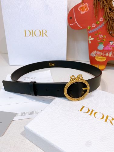 クリスチャン・ディオール Dior Médaillon ベルト コピー 30mm ブラック