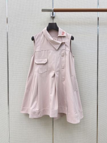 アシンメトリー ノースリーブ チュニック ドレス ロエベ ワンピース コピー ピンク