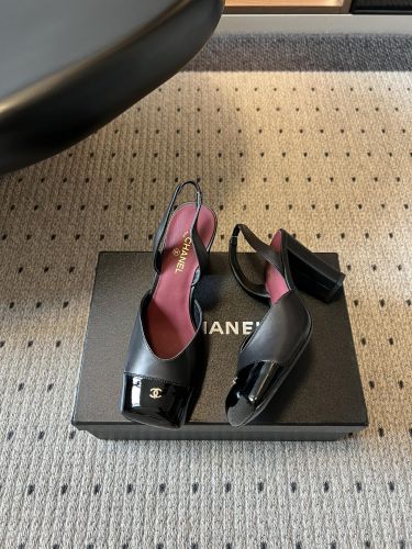 目を惹く バイカラー ハイヒール シャネル パンプス コピー スリングバック