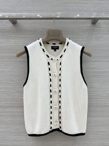 バイカラー ニットベスト シャネル ニット コピー ノースリーブ