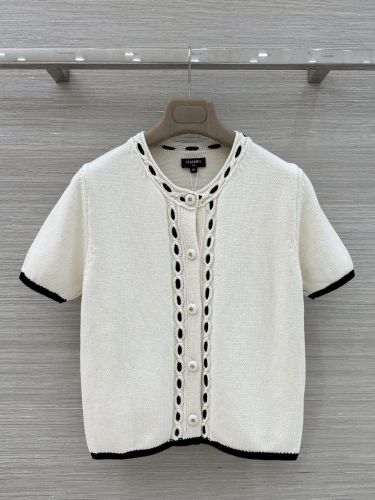 バイカラー 半袖 カーディガン シャネル ニット コピー 合わせやすい