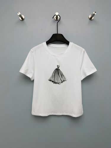 おしゃれ ドレスプリント 半袖Tシャツ シャネル Tシャツ コピー ホワイト