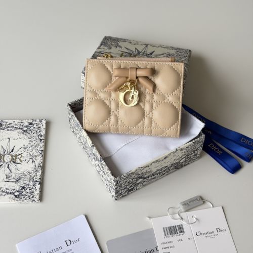 Lady Dior Dahlia ウォレット クリスチャン・ディオール 財布 スーパーコピー ベージュ