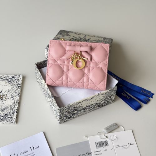 Lady Dior Dahlia ウォレット クリスチャン・ディオール 財布 スーパーコピー ピンク