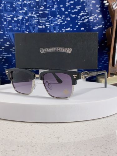 クロムハーツ サングラス 偽物 おしゃれ 上品 ハーフリム アイウェア 