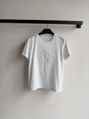 シンプル 上品 エンブロイダリー 半袖Tシャツ ラルフローレン Tシャツ 偽物 ホワイト
