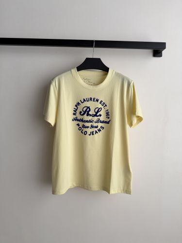 カジュアル ロゴ入り 半袖Tシャツ ラルフローレン Tシャツ 偽物 イエロー
