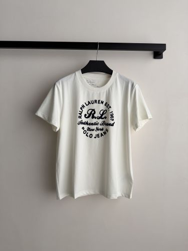 カジュアル ロゴ入り 半袖Tシャツ ラルフローレン Tシャツ 偽物 ホワイト