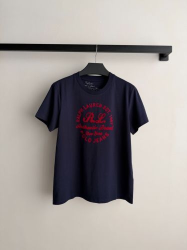カジュアル ロゴ入り 半袖Tシャツ ラルフローレン Tシャツ 偽物 ネイビー