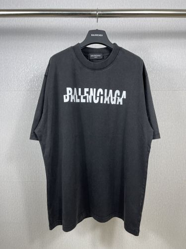ロゴ入り ユニセックス 半袖Tシャツ バレンシアガ Tシャツ コピー オーバーサイズ
