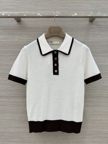 コットン メッシュ ニットポロ トムブラウン ニット コピー ホワイト