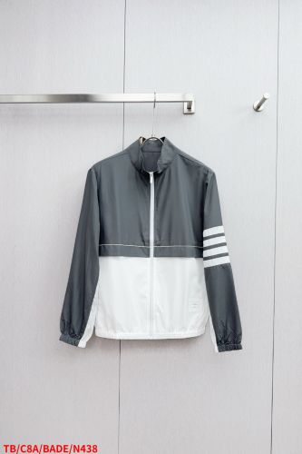 カジュアル バイカラー 切り替え ブルゾン トムブラウン ジャケット コピー グレー