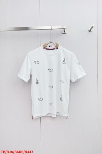 遊び心満載 クジラ ヨット 半袖Tシャツ トムブラウン Tシャツ コピー ホワイト