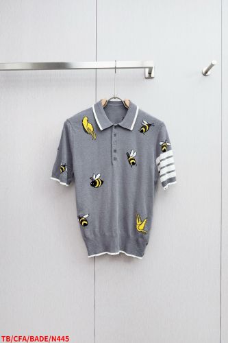カジュアル 洗練された ニットポロ トムブラウン ニット コピー グレー