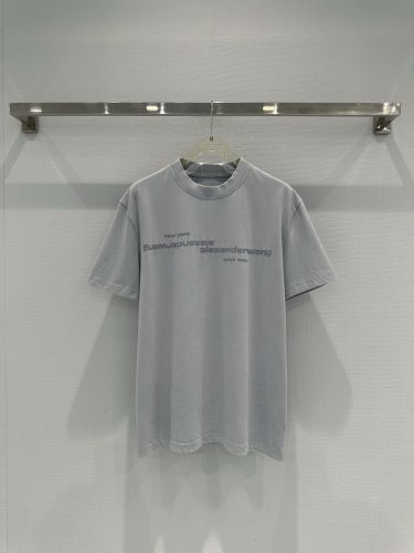 ユニセックス ロゴ入り 半袖Tシャツ アレキサンダーワング Tシャツ コピー グレー