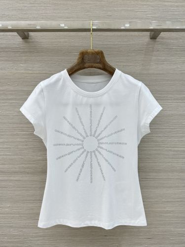 ラインストーンロゴ 半袖Tシャツ アレキサンダーワング Tシャツ コピー ホワイト