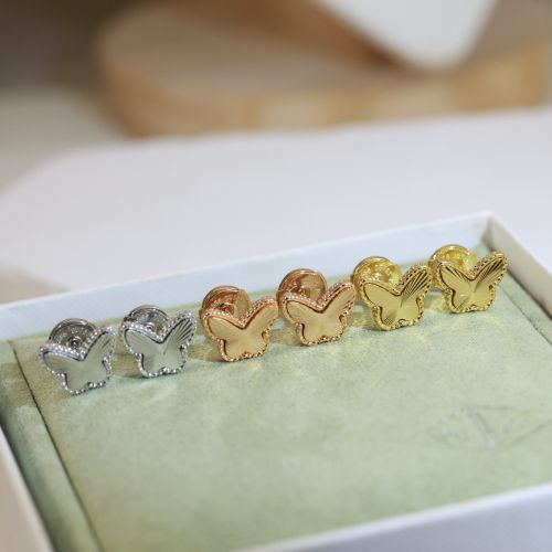 バタフライモチーフ スタッド ピアス ヴァンクリーフ&アーペル イヤリング 偽物 