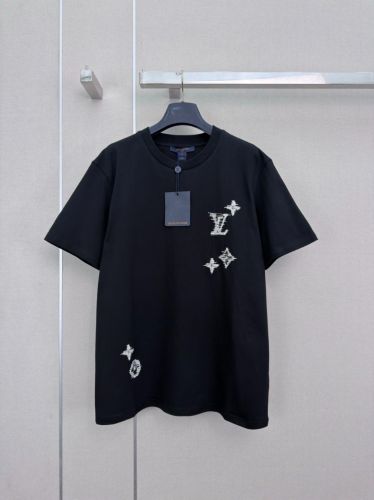 エンブロイダリー シグネチャーTシャツ ルイ・ヴィトン Tシャツ コピー ブラック
