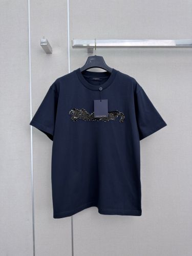 カジュアル デニムシグネチャーTシャツ ルイ・ヴィトン Tシャツ コピー