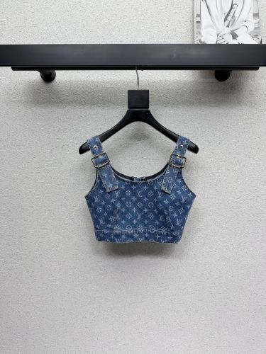 モノグラムデニム バックルストラップ クロップトップ ルイ・ヴィトン シャツ コピー