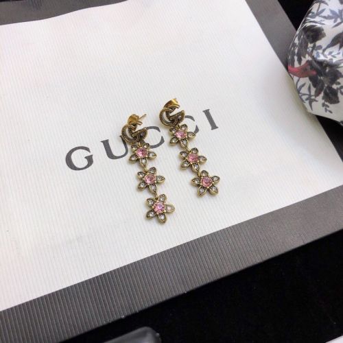 インターロッキングG フラワー ドロップピアス グッチ イヤリング 偽物