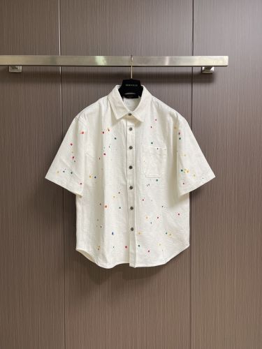 GGジャガード ショートスリーブシャツ グッチ シャツ 偽物 コットン ホワイト