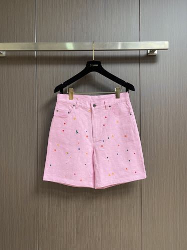 GGジャカード ペイント ショートパンツ グッチ パンツ 偽物 ピンク