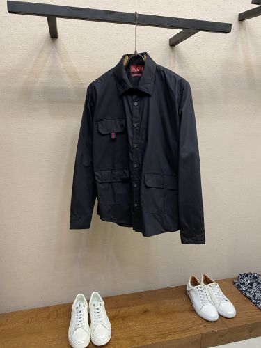 大人 カジュアル 長袖シャツ グッチ シャツ 偽物 メンズ ブラック