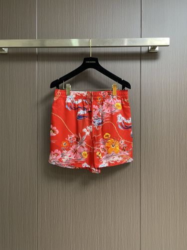 フローラルプリント ショートパンツ グッチ パンツ 偽物 シルク レッド